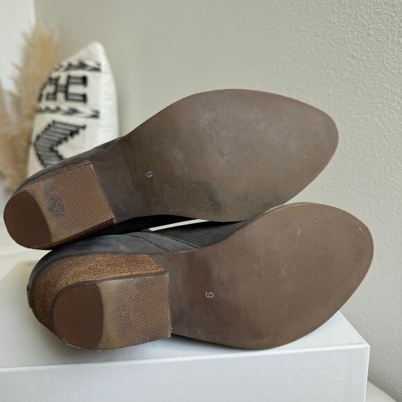 Jeffrey Campbell Orwell Gray Suede Leather Ankle Boots Size 9-Western - Picture 10 of 10